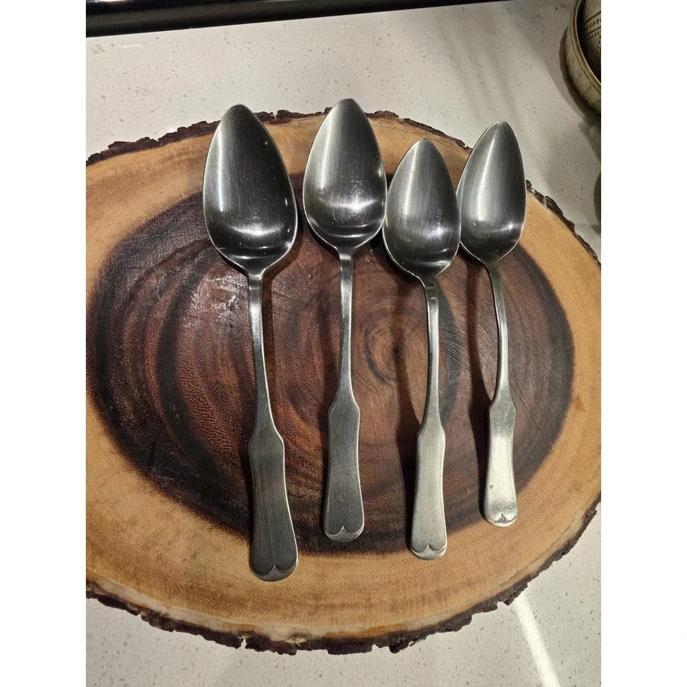 Lot Of 4 Lifetime Cutlery LCU 64 Table Spoons Stainless Vintage